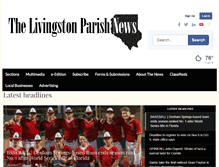 Tablet Screenshot of livingstonparishnews.com